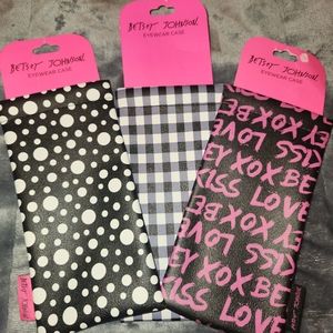 Betsey Johnson Eyeglass Cases - Lot of 3